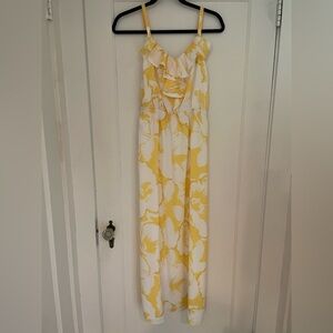 Loft floral maxi dress with slit